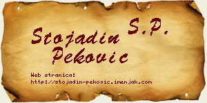 Stojadin Peković vizit kartica